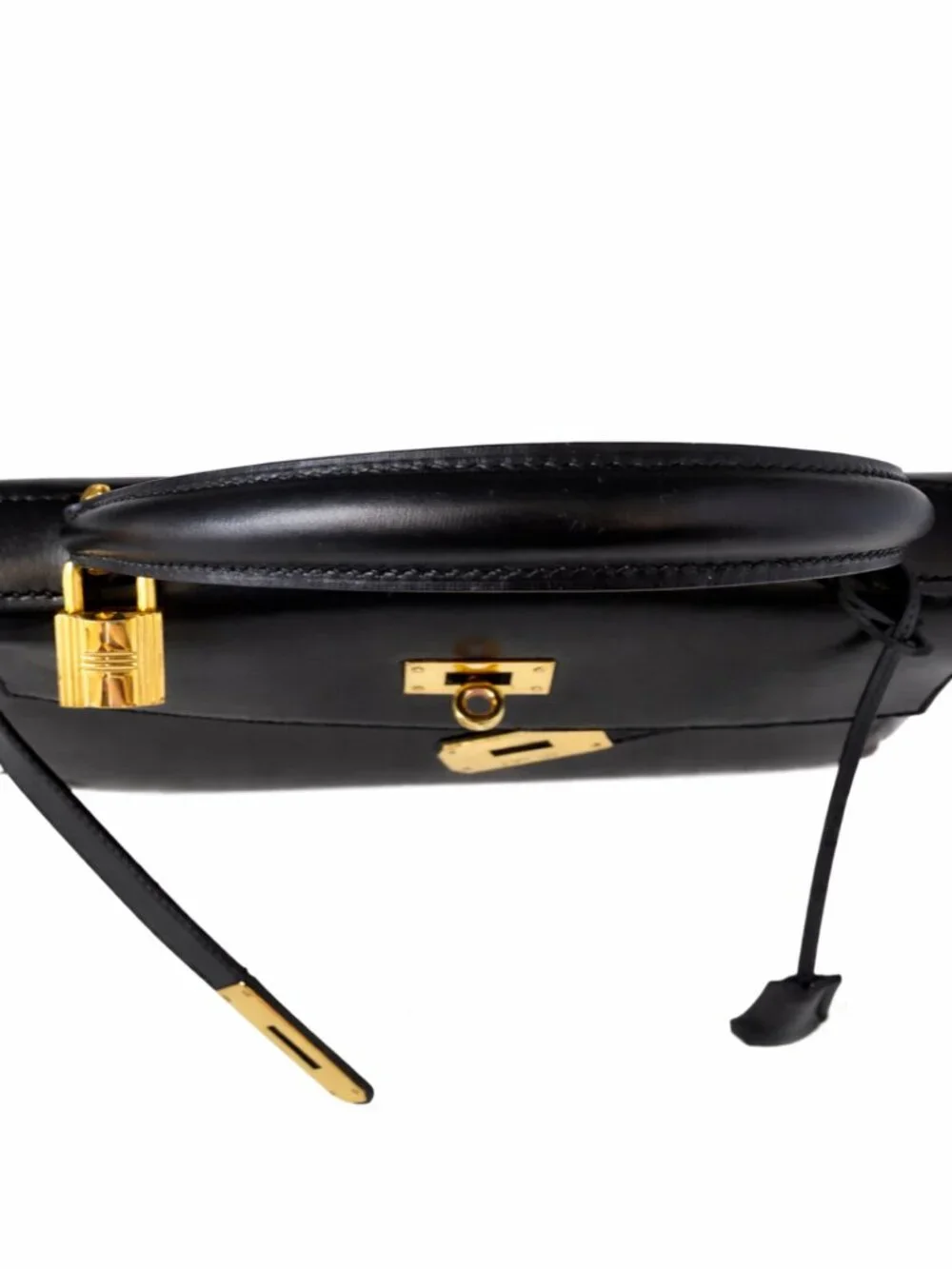 Hermes Kelly 32 Sellier Black Box Leather Gold Hardware (GHW) - Picture 11 of 16